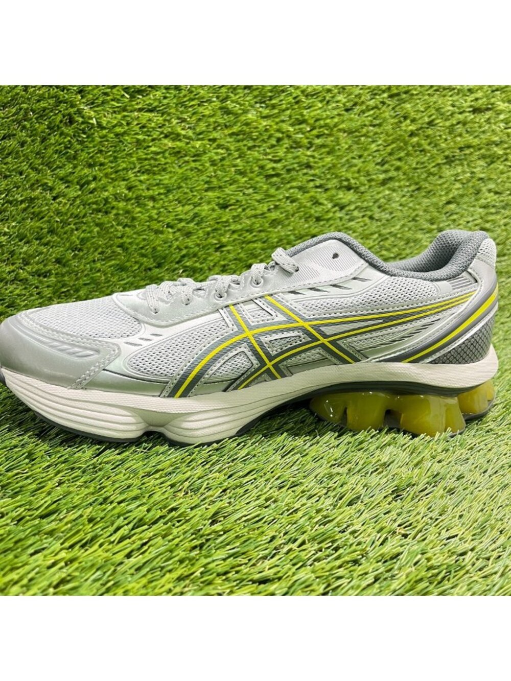 Asics Gel-Kinetic Fluent Mens Size 9 Gray Yellow Athletic Running Shoes Sneakers